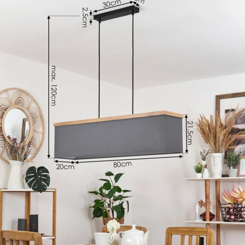 Lampes En Tissu-hofstein Suspension Lure Noir, 4 lumières