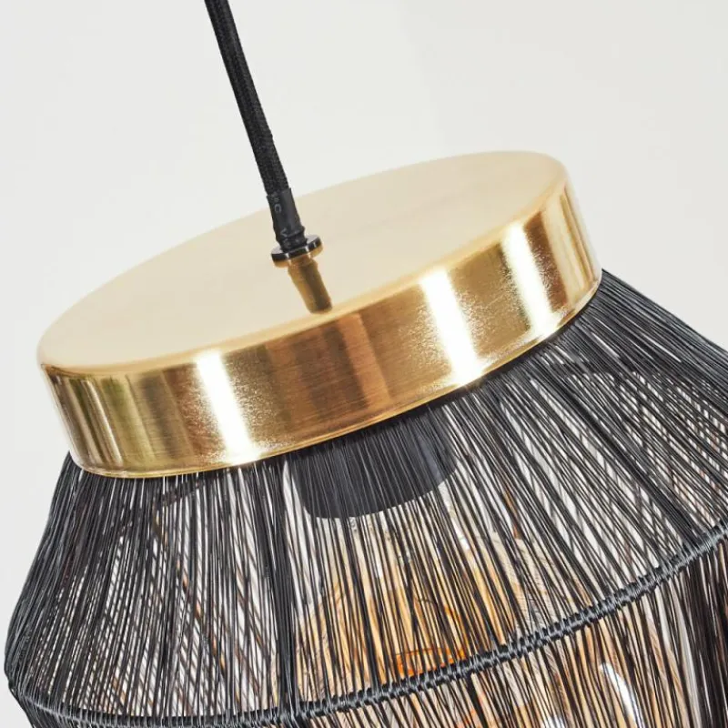 Lampes Dorées-hofstein Suspension Madancos Noir, 1 lumière
