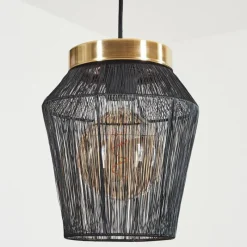 Lampes Dorées-hofstein Suspension Madancos Noir, 1 lumière