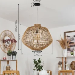 Luminaires Scandinaves-hofstein Suspension Mani Écru, 1 lumière