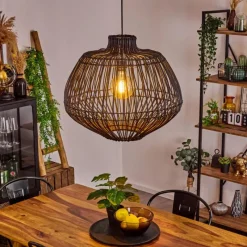 Luminaires Scandinaves-hofstein Suspension Mani Noir, 1 lumière