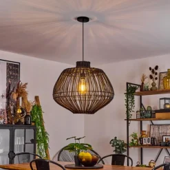 Luminaires Scandinaves-hofstein Suspension Mani Noir, 1 lumière