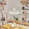 Luminaires Scandinaves-hofstein Suspension Mansle Écru, Blanc, 1 lumière
