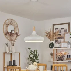 Luminaires Scandinaves-hofstein Suspension Mansle Écru, Blanc, 1 lumière