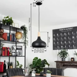 Luminaires Scandinaves-hofstein Suspension Mansle Écru, Noir, 1 lumière