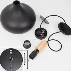 Luminaires Scandinaves-hofstein Suspension Mansle Écru, Noir, 1 lumière