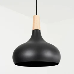 Luminaires Scandinaves-hofstein Suspension Mansle Écru, Noir, 1 lumière