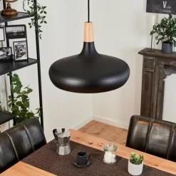 Luminaires Scandinaves-hofstein Suspension Mansle Écru, Noir, 1 lumière
