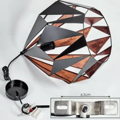 Luminaires Orientaux-hofstein Suspension Marang Noir, 1 lumière