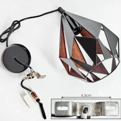 Luminaires Orientaux-hofstein Suspension Marang Noir, 1 lumière