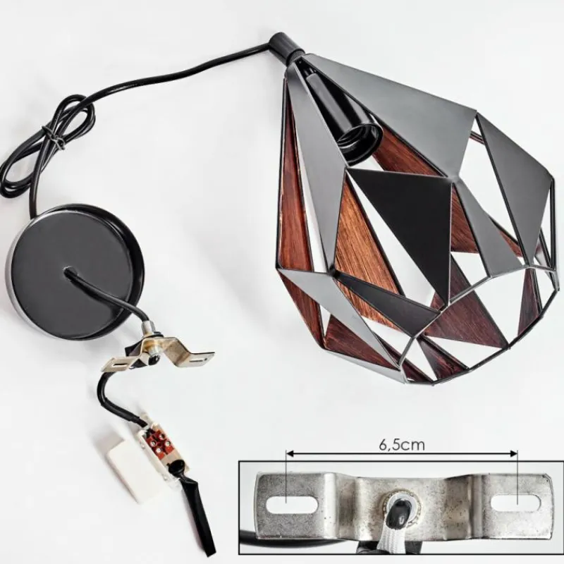 Luminaires Orientaux-hofstein Suspension Marang Noir, 1 lumière