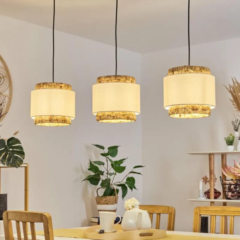 Lampes En Tissu-hofstein Suspension Marieux Écru, Blanc, 3 lumières