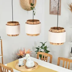 Lampes En Tissu-hofstein Suspension Marieux Écru, Blanc, 3 lumières