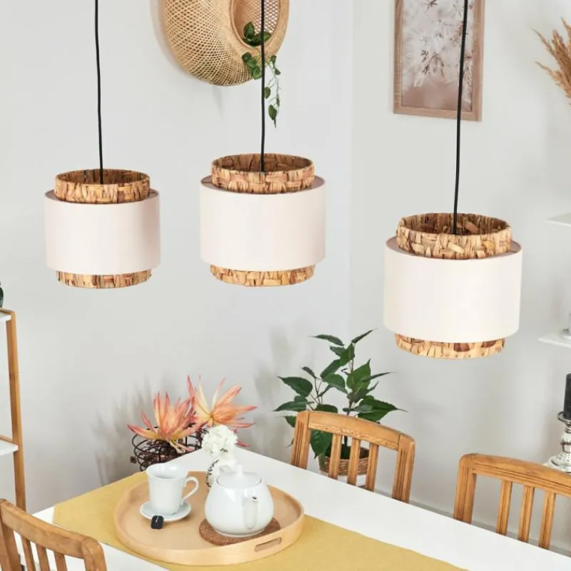 Lampes En Tissu-hofstein Suspension Marieux Écru, Blanc, 3 lumières