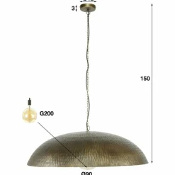 Lampes Industrielles-hofstein Suspension Matanza Bronze, 1 lumière