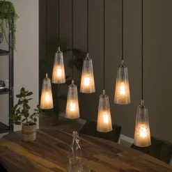 hofstein Suspension Mateus Noir, 7 lumières