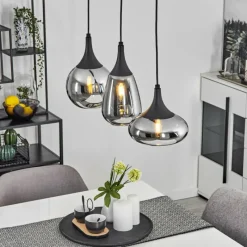 Luminaires Scandinaves-hofstein Suspension Maynal Noir, 3 lumières