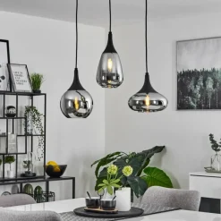 Luminaires Scandinaves-hofstein Suspension Maynal Noir, 3 lumières