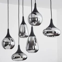 hofstein Suspension Maynal Noir, 6 lumières