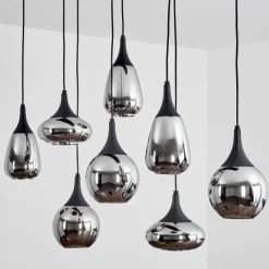 hofstein Suspension Maynal Noir, 8 lumières