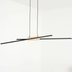 hofstein Suspension Meiral LED Noir, 2 lumières