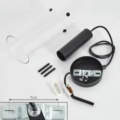 hofstein Suspension Miaqui Noir, 1 lumière