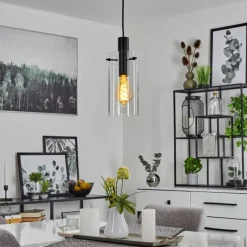 hofstein Suspension Miaqui Noir, 1 lumière