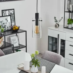 hofstein Suspension Miaqui Noir, 1 lumière