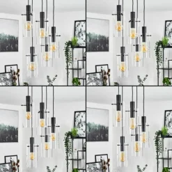 hofstein Suspension Miaqui Noir, 5 lumières