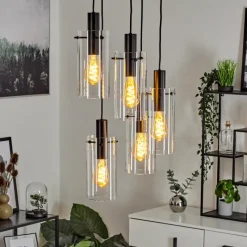 hofstein Suspension Miaqui Noir, 5 lumières