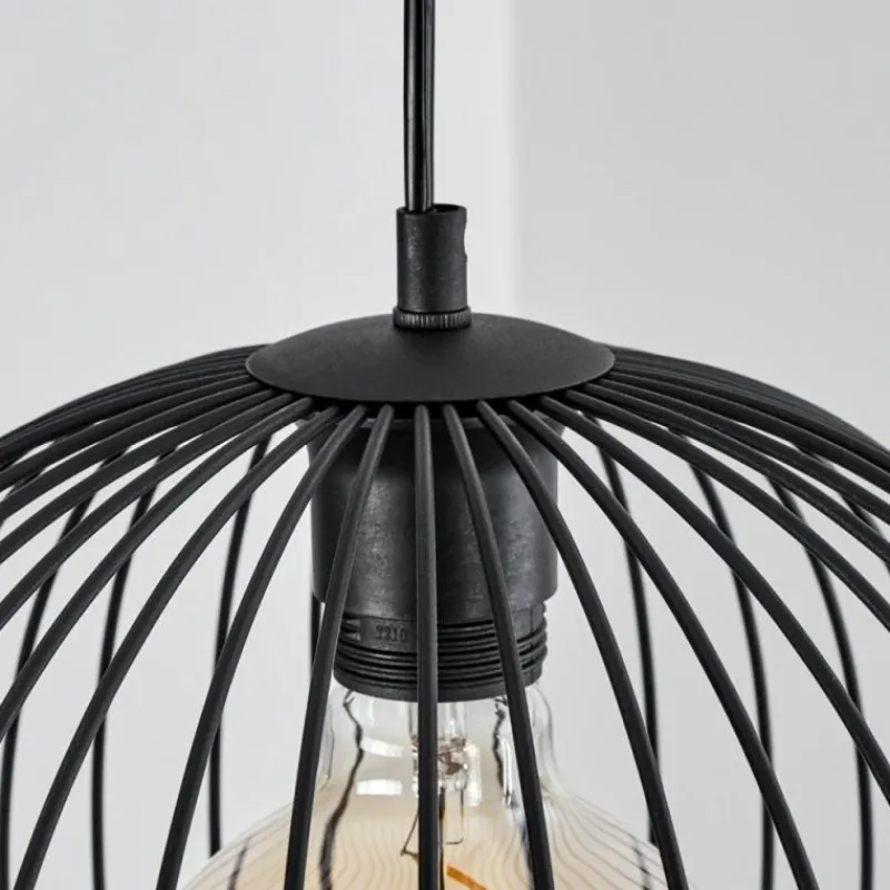 Lampes Industrielles-hofstein Suspension Mossay Noir, 3 lumières