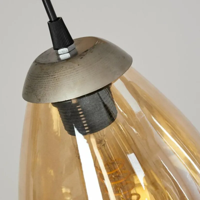 hofstein Suspension Nanami Argent Oxydé, Or, 7 lumières