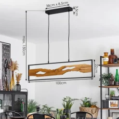 hofstein Suspension Nevogilde LED Noir, 1 lumière