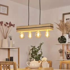 Luminaires Scandinaves-hofstein Suspension Noulens Écru, 4 lumières