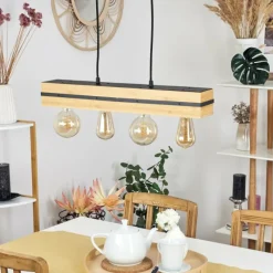 Luminaires Scandinaves-hofstein Suspension Noulens Écru, 4 lumières