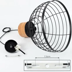 hofstein Suspension Omba Écru, Noir, 1 lumière