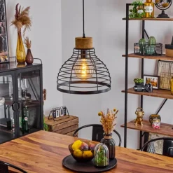 hofstein Suspension Omba Écru, Noir, 1 lumière