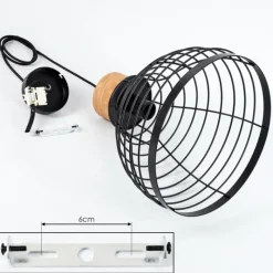 hofstein Suspension Omba Écru, Noir, 1 lumière