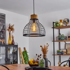 hofstein Suspension Omba Écru, Noir, 1 lumière