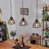 Lampes Vintages & Rétros-hofstein Suspension Omba Noir, 3 lumières
