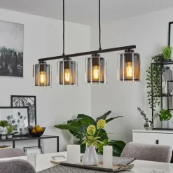 hofstein Suspension Pajonales Noir, 4 lumières