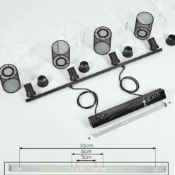 hofstein Suspension Pajonales Noir, 4 lumières