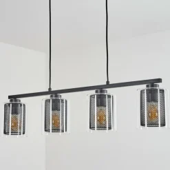hofstein Suspension Pajonales Noir, 4 lumières