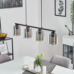 hofstein Suspension Pajonales Noir, 4 lumières