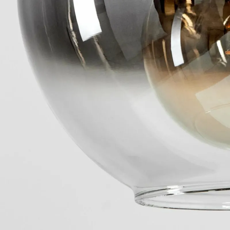 Suspension Verre Fumé-hofstein Suspension Pascal Noir, 7 lumières