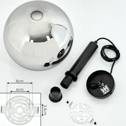 Suspension Verre Fumé-hofstein Suspension Pascal Noir, 1 lumière