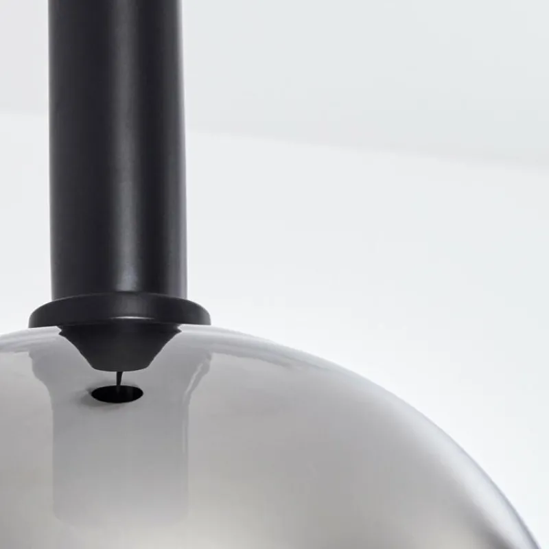 Suspension Verre Fumé-hofstein Suspension Pascal Noir, 1 lumière