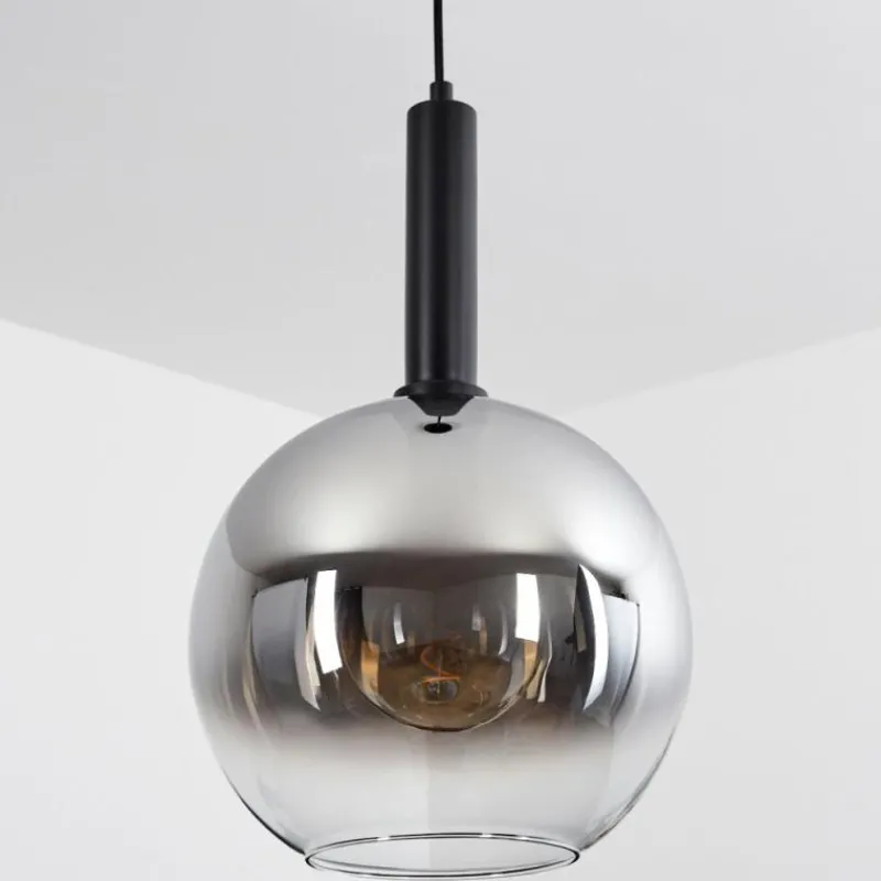 Suspension Verre Fumé-hofstein Suspension Pascal Noir, 1 lumière