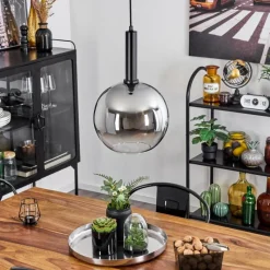 Suspension Verre Fumé-hofstein Suspension Pascal Noir, 1 lumière