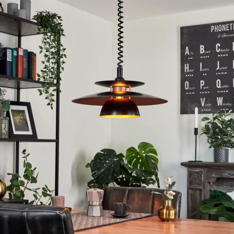 Luminaires Scandinaves-hofstein Suspension Pietranera Noir, 1 lumière